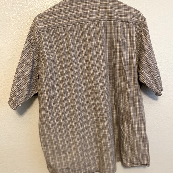 Blue plaid Wrangler button down - Picture 2 of 4